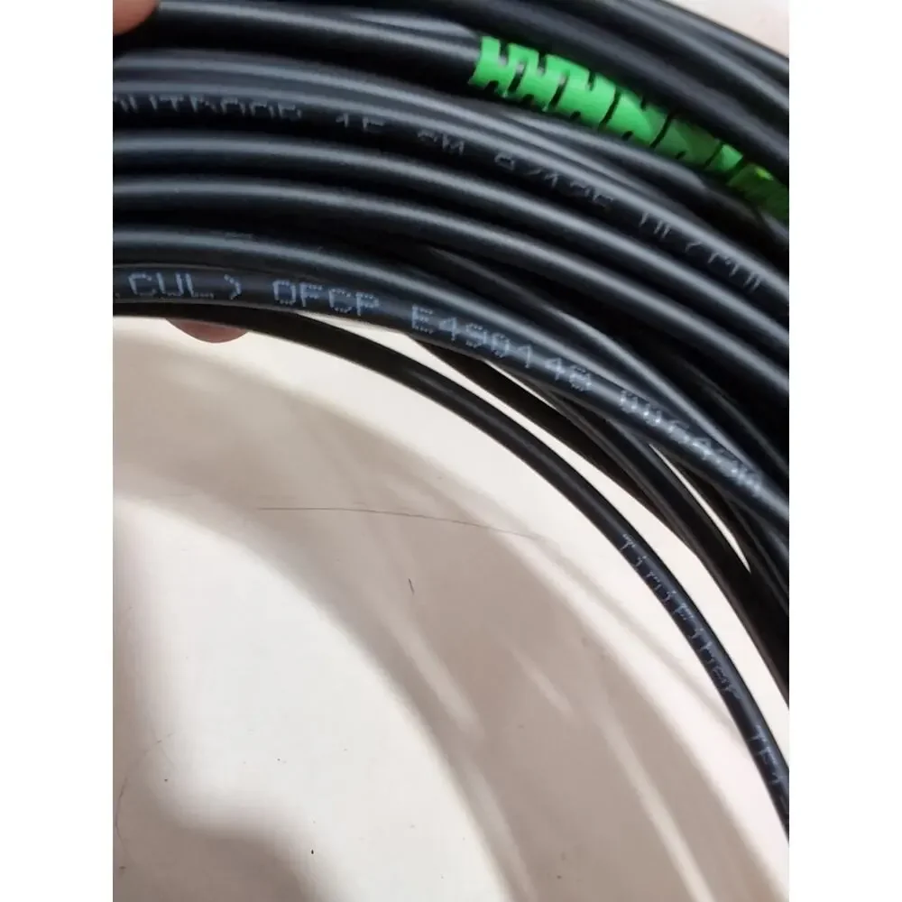 TiniFiber 30m 100ft Armored Fiber Optic Cable OS2 Single Mode SC/APC SC/APC